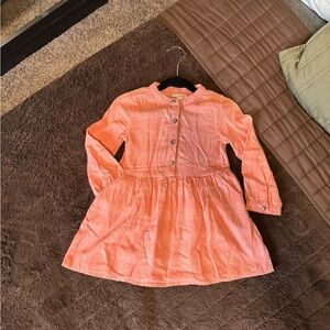 Cat & Jack Coral Long Sleeve Kids Dress